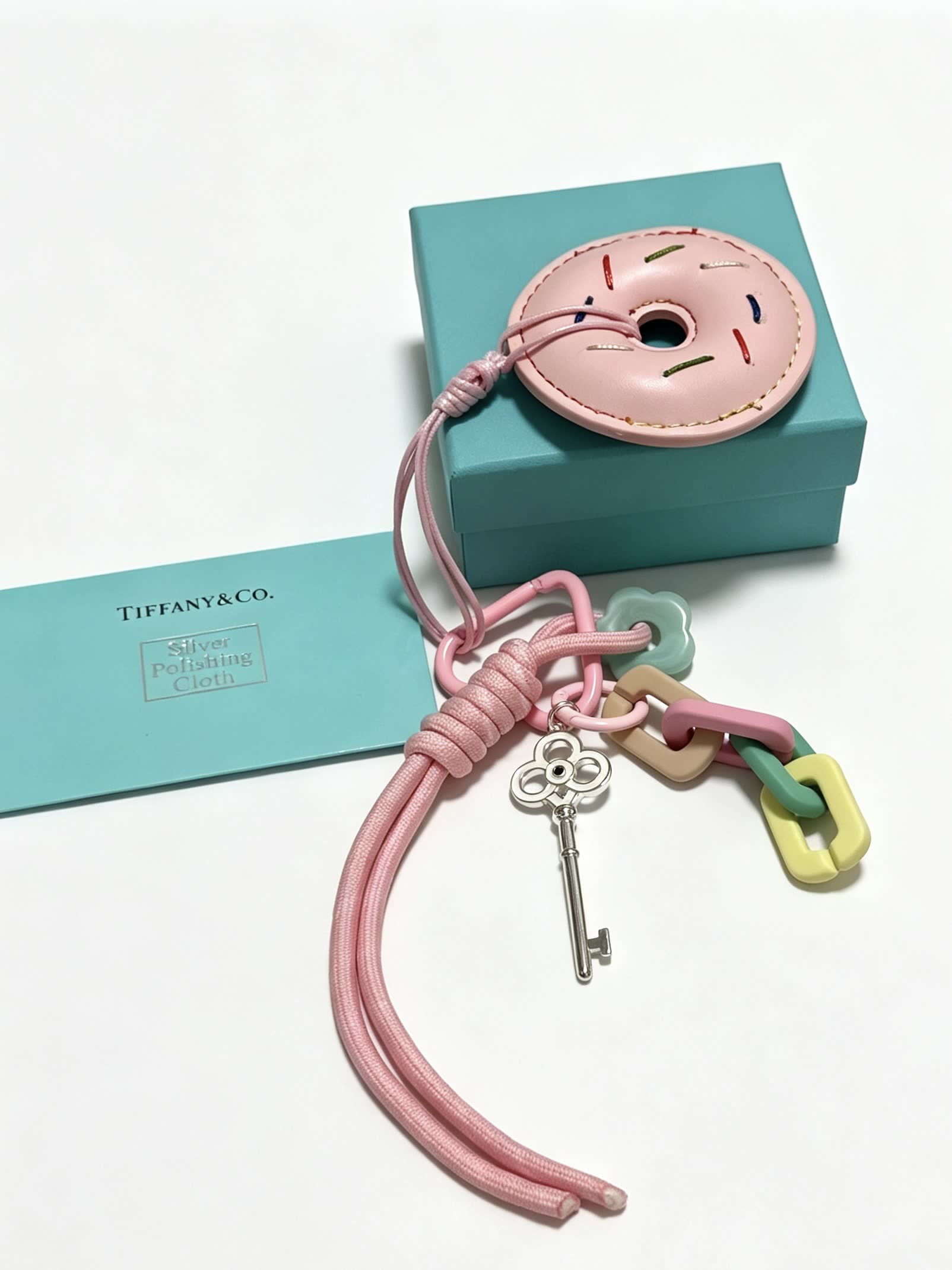 Tiffany & Co. Pink Donut Keychain